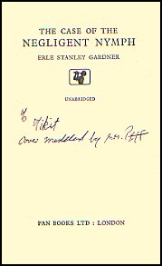 The Case Of The Negligent Nymph signed by Peff