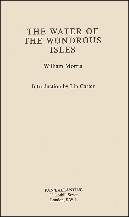 The Water of the Wondrous Isles