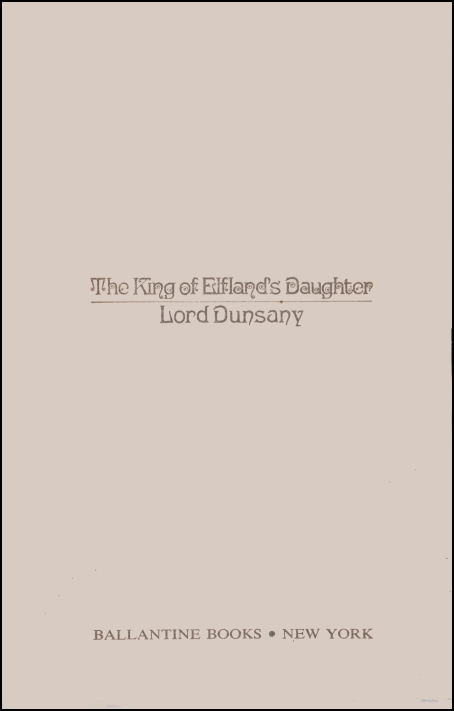 The King of Elfland's Daughter