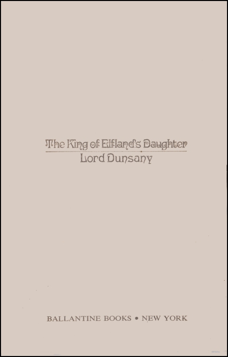 The King of Elfland's Daughter