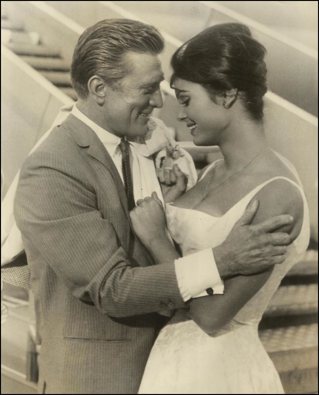 Kirk Douglas and Dahlia Lavi