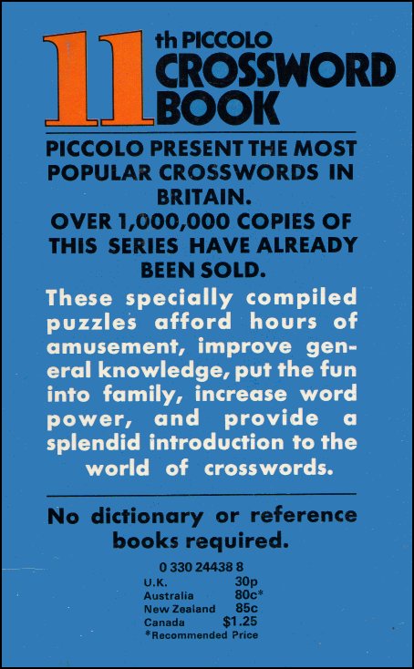 10th Piccolo Junior Crossword Book