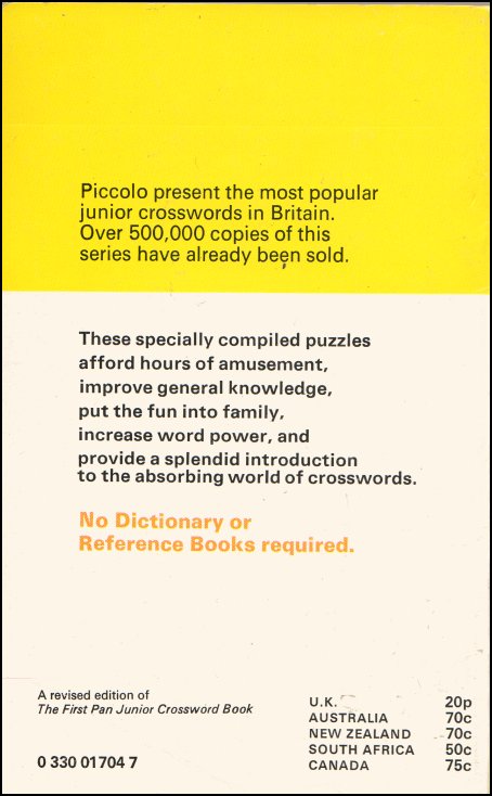 1st Piccolo Junior Crossword Book