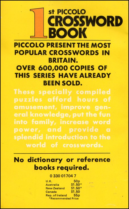 1st Piccolo Junior Crossword Book