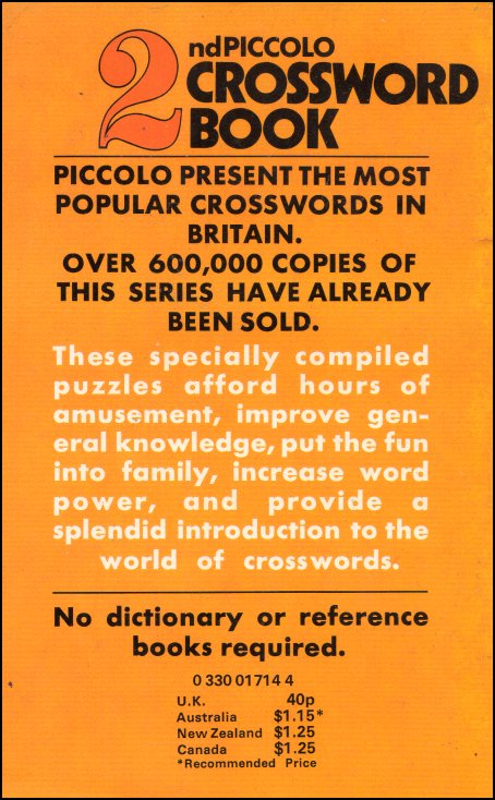 2nd Piccolo Junior Crossword Book