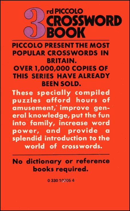 3rd Piccolo Junior Crossword Book