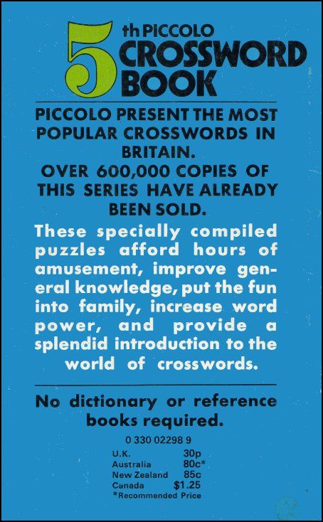 5th Piccolo Junior Crossword Book