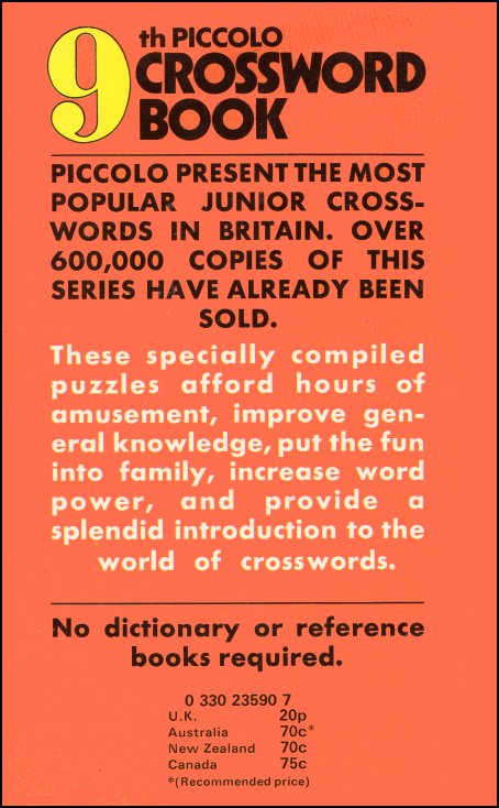 9th Piccolo Junior Crossword Book