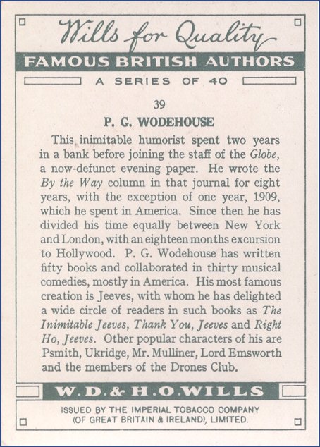 P G Wodehouse