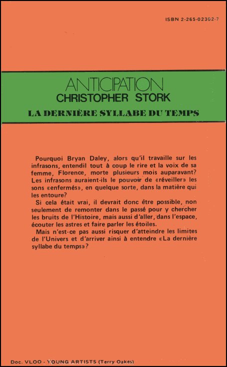La Derniere Syllabe Du Temps