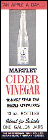 Bookmark advertising Cider Vinegar