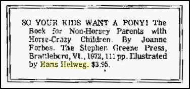 So Your Kids Want a Pony