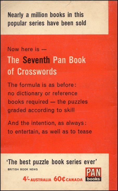 The Seventh PAN Book Of Crosswords