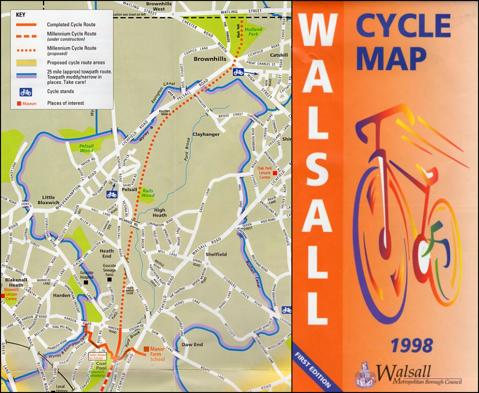 Walsall Cycle Map 1998