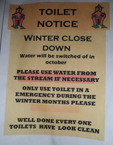 Toilet Notice